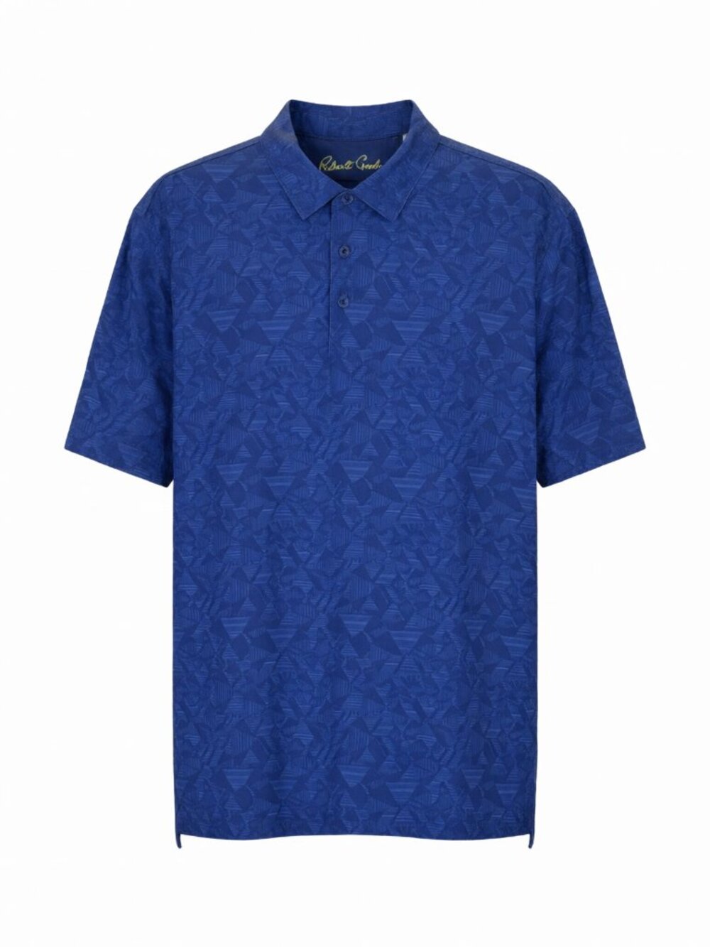 Robert Graham Polo Shirt Men's XL Blue Geometric Pattern